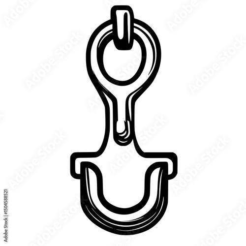 Metal clip icon suitable for various design projects and applications in digital or print media