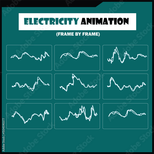 Electric Shock Wave Animation - Frame by Frame Sequence 