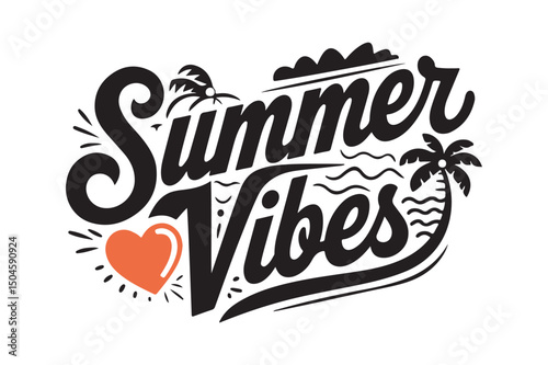 Summer vibes palm trees silhouette