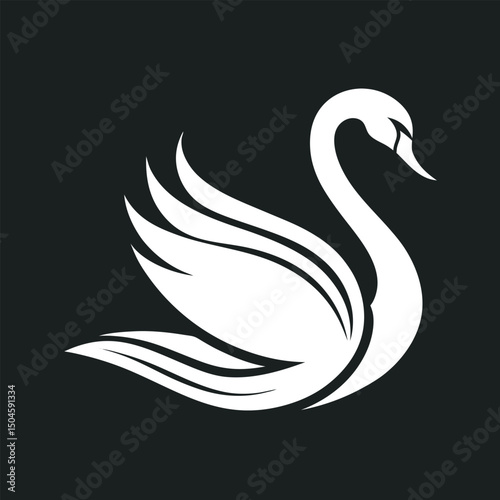 black swan vector