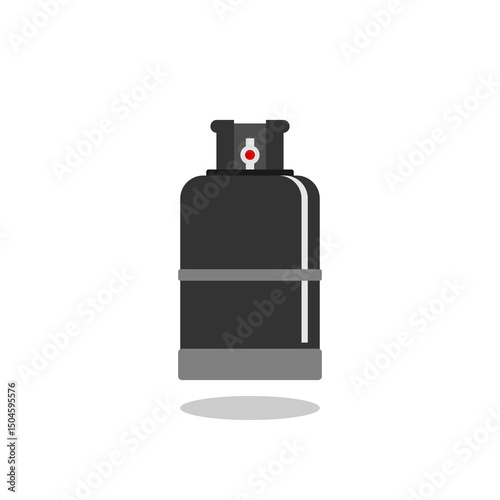Propane gas tank icon with shadow