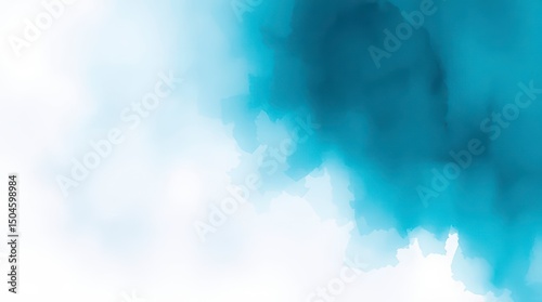 Abstract Turquoise Watercolor Texture