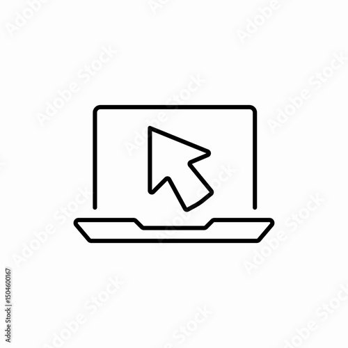 Computer cursor click pointer icon vector sign