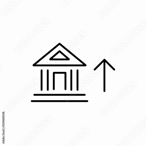 Bank deposit finance icon vector sign