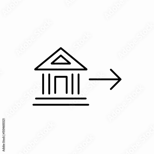 Bank transfer money icon vector sign