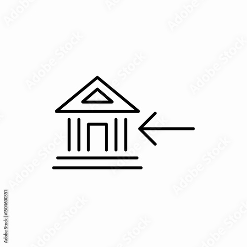 Bank transfer money icon vector sign