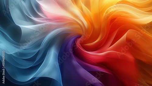 Vivid swirling colors creating abstract patterns with a smooth gradient effect, showcasing vibrant hues and artistic textures