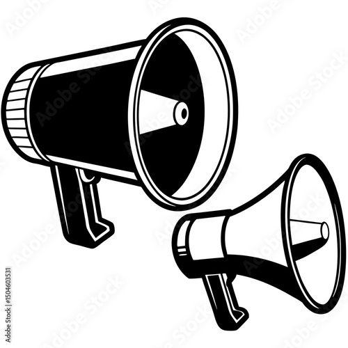 megaphone on white