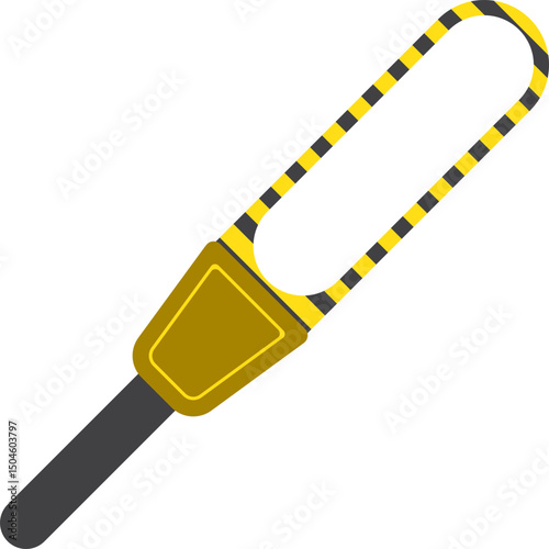 Illustration of a Handheld Metal Detector, Prevention Security Tool