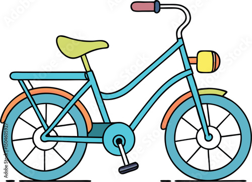 vintage bicycle vector illustration logo cycle color 