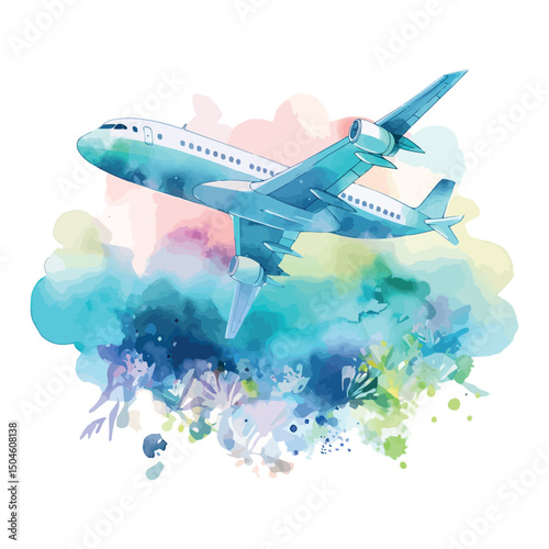 Commercial aircraft soar over the city, embodying the essence of air travel and aviation