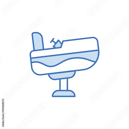 Spring Swing Boat icon design with white background stock illustration