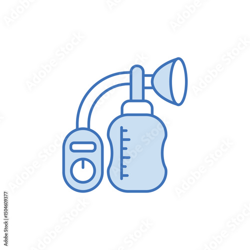 Breast Pump icon design with white background stock illustration