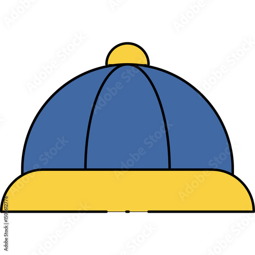 Cap single vector icon illustration