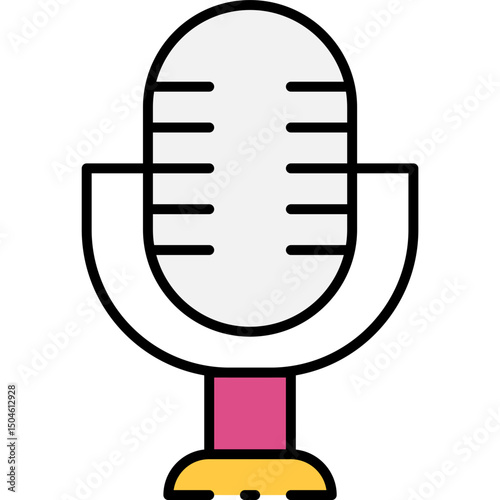 Mic single icon vector illustration