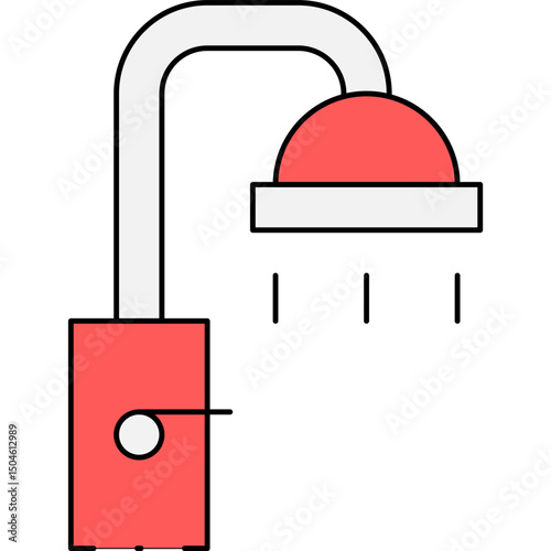 Shower single icon vector illustration