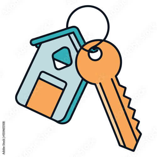 Icon vector of House key, vector illustration , property, estate, real 