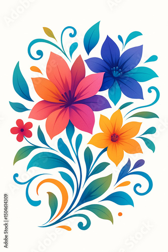 flower, floral, vector, pattern illustration
