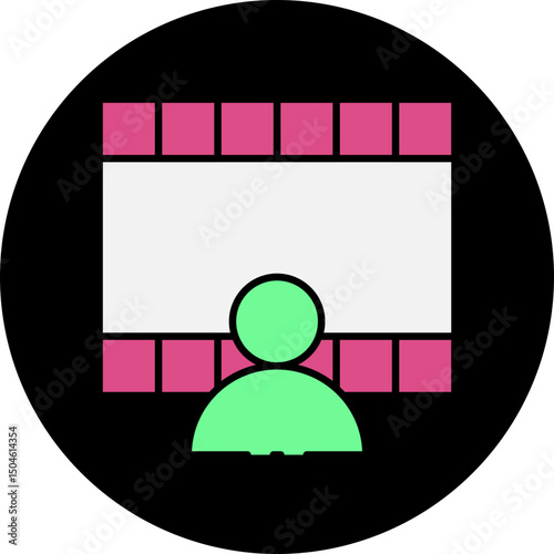 Video single icon vector illustration