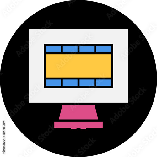 Videos single icon vector illustration