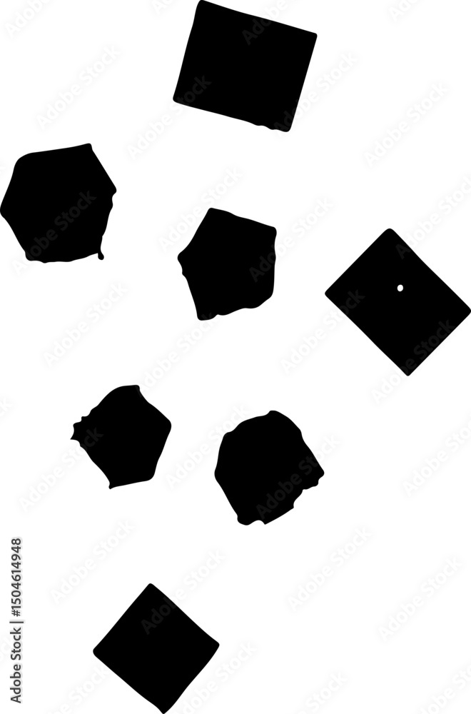 Brush Handmade brush and. abstract shape VECTOR