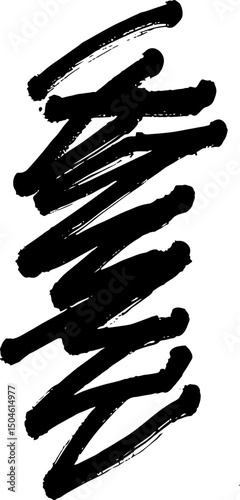Brush Handmade brush and. abstract shape VECTOR