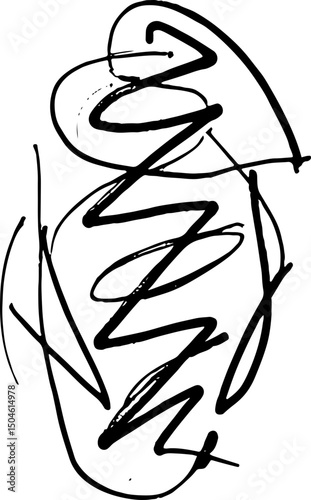 Brush Handmade brush and. abstract shape VECTOR