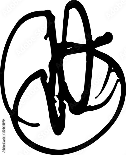 Brush Handmade brush and. abstract shape