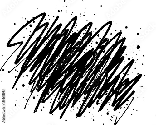 Brush Handmade brush and. abstract shape