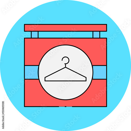 Laundry single vector icon illustration