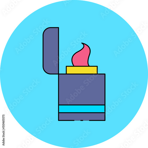 Lighter single vector icon illustration