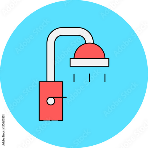 Shower single icon vector illustration