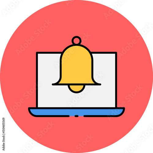 Bell single icon vector illustration