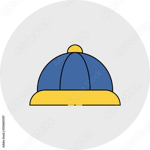 Cap single vector icon illustration