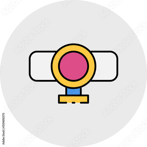 Web cam single vector icon illustration