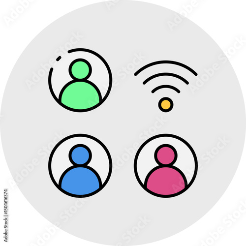 Wifi single icon vector illustration