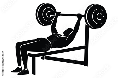 bench press vector icon