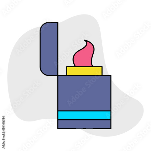 Lighter single vector icon illustration
