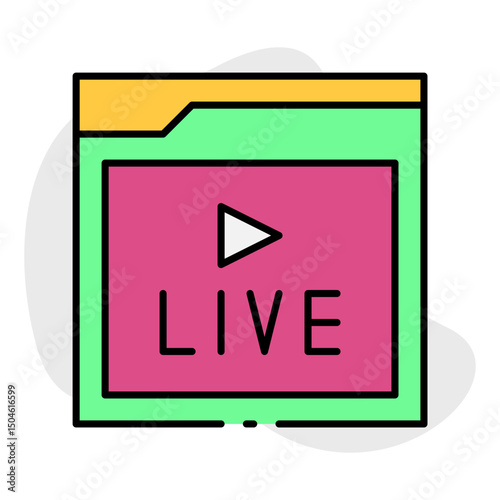 Live single vector icon illustration