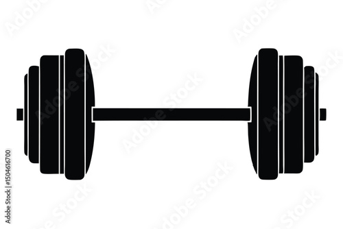 barbell vector icon