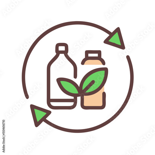 Sustainable Zero Waste Practices Vector for Eco Product Branding