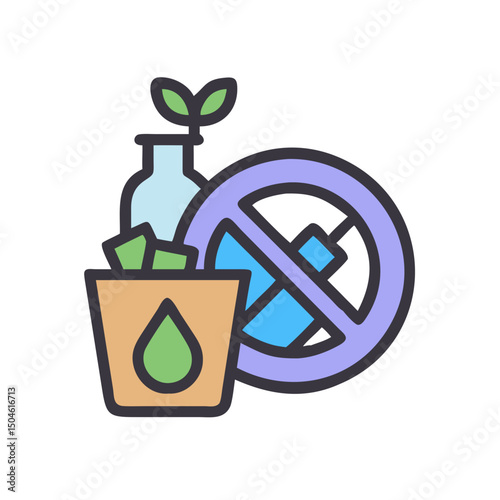 Sustainable Zero Waste Practices Vector for Eco Product Branding