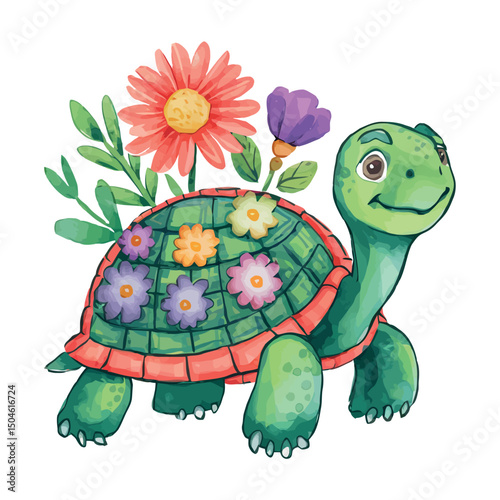 Here's a concise description:

A turtle glides gracefully through the serene blue depths, its ancient form a testament to enduring aquatic life