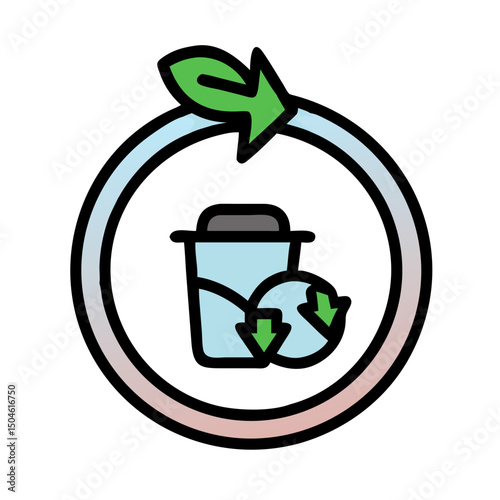 Minimalist Zero Waste Concept with Sustainable Product Illustrations