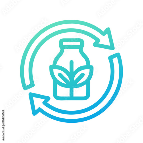 Zero Waste Lifestyle Icons and Elements for Eco-Friendly Living