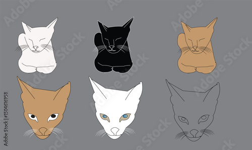 Cat emoji icon vector image.