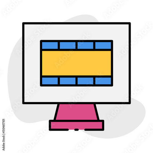 Videos single icon vector illustration