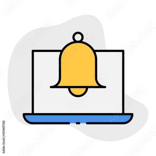 Bell single icon vector illustration