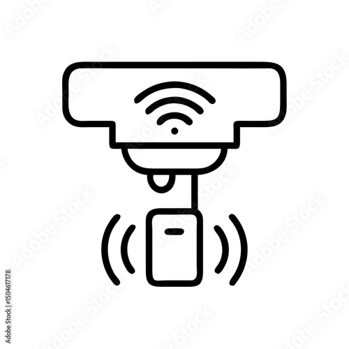 Infrared sensor detecting signal from wireless device 