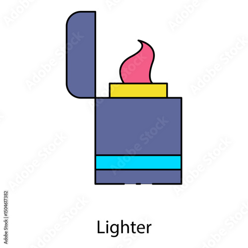 Lighter single vector icon illustration